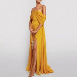 I The Label KIDON FOLD DETAILED MAXI EVENING DRESS GOWN Regular price